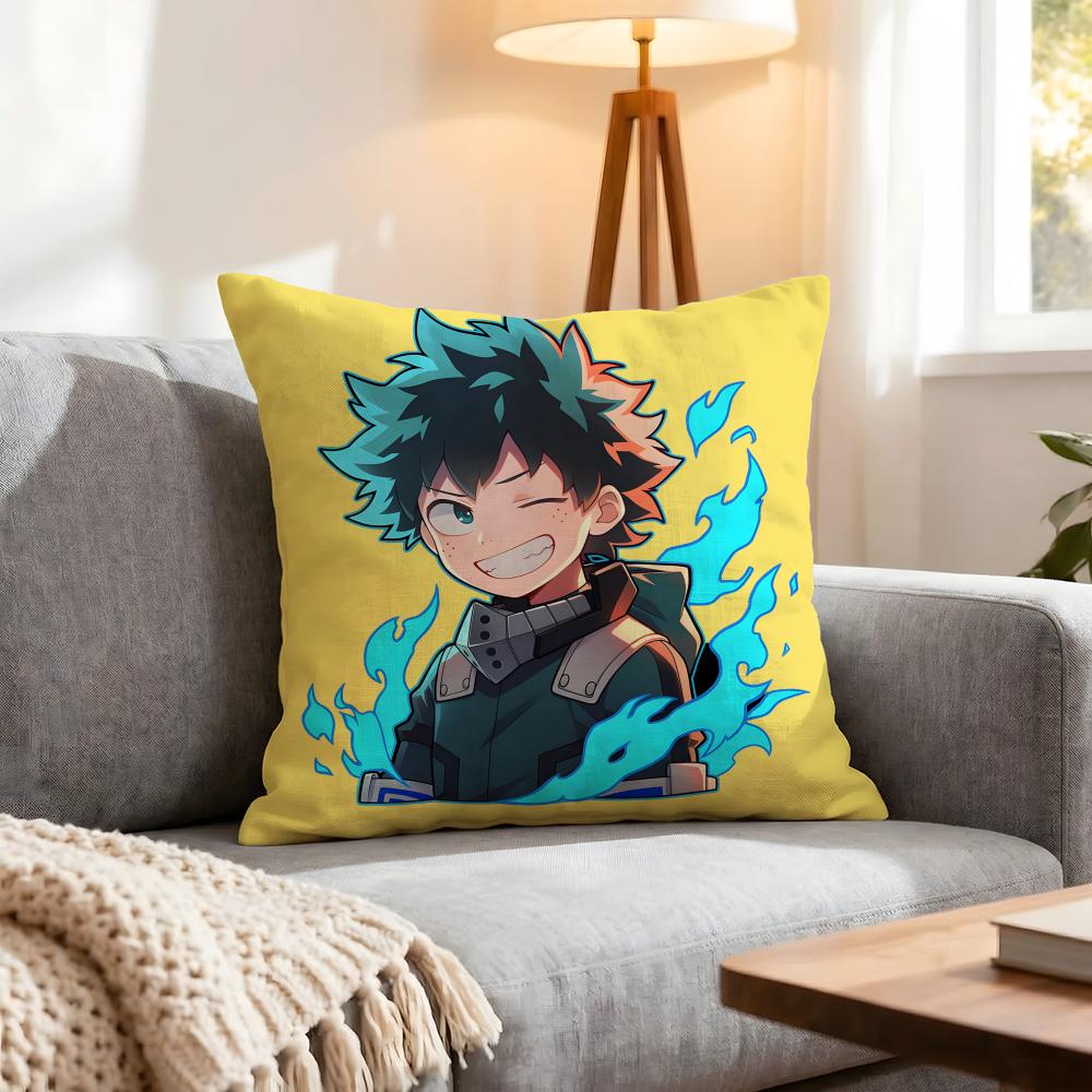 Anime My Hero Academia Cushion Cover 1Pcs Decorative Covers Soft Cushion Case For Sofa Couch Decor 40X40 45X45 Pillowcases