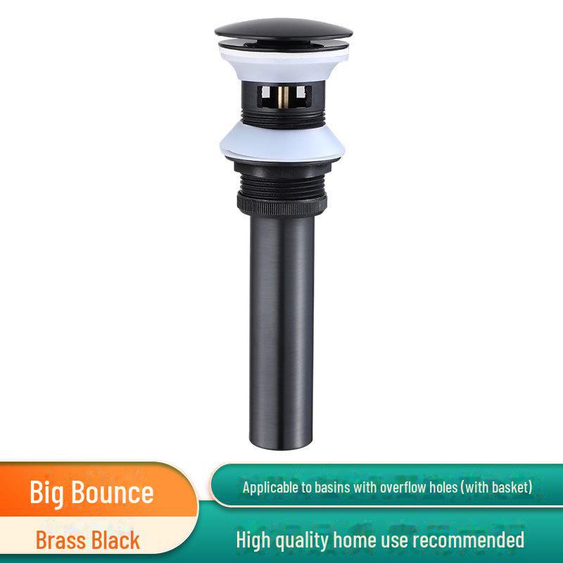 Copper Bounce Drainer for Bathroom Handwashing Basin with Deodorizing Drain Pipe