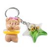 Cute Bear Swimming Ring Charm keyring Plush Keychain Accessory Animal Pendant Key Chain Personalized Bag Accessory