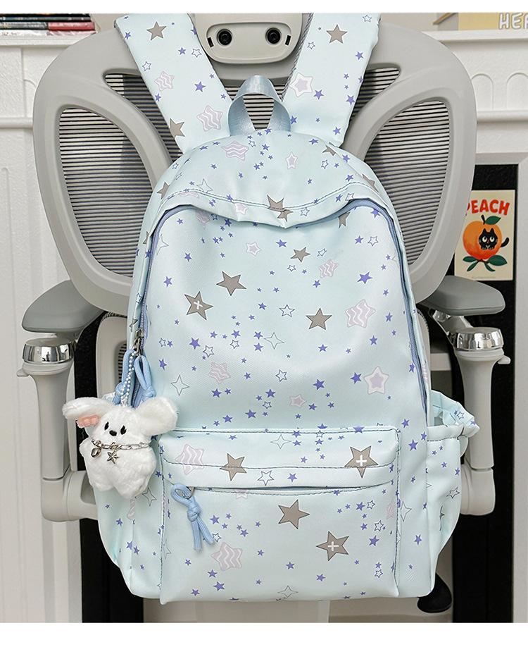 Schoolbag High Value Japanese Middle School Students Ins Schoolbag Star Versatile Backpack Large Capacity Travel Commuter Backpack Female