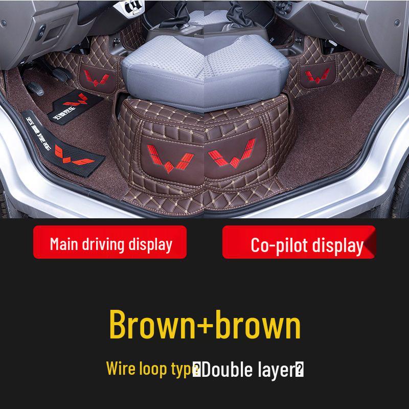 Custom-Fit Floor Mats for Wuling Rongguang Trucks: Fully Enclosed, Double or Single Row, Ideal for Small Trucks and Cargo Vans, Rear Seat Compatible.