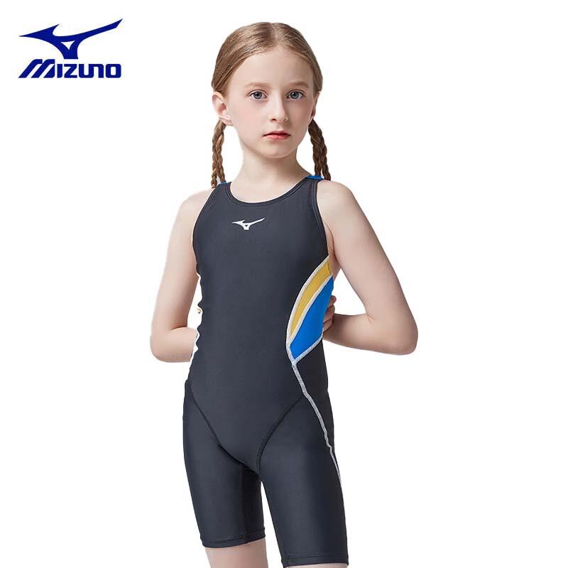 Mizuno Girls  Long Sleeve Quick-Dry Kneelength One-Piece Swimsuit 140