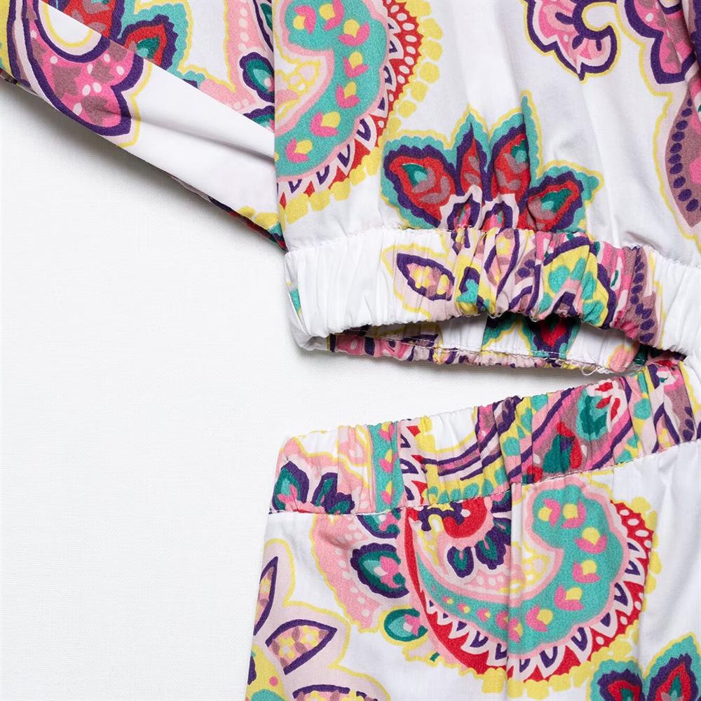 2025 Spring/Summer Women's Slim Open Waist V-Neck Print Dress