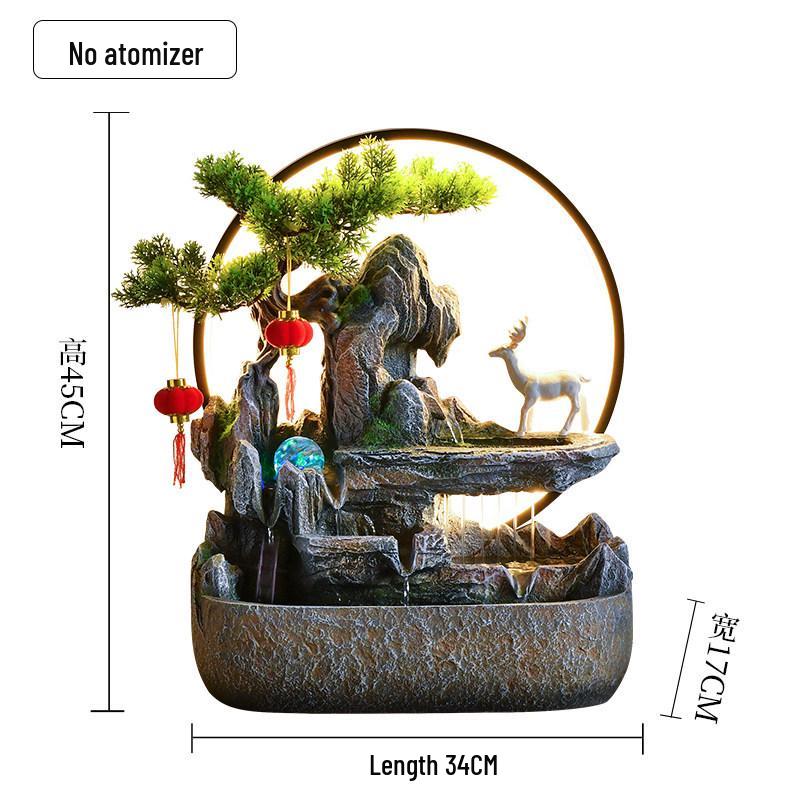 Feng Shui Water Feature: Circulating Fountain for Wealth Attraction and Landscaping – Perfect for Living Rooms, Offices, or Housewarmings