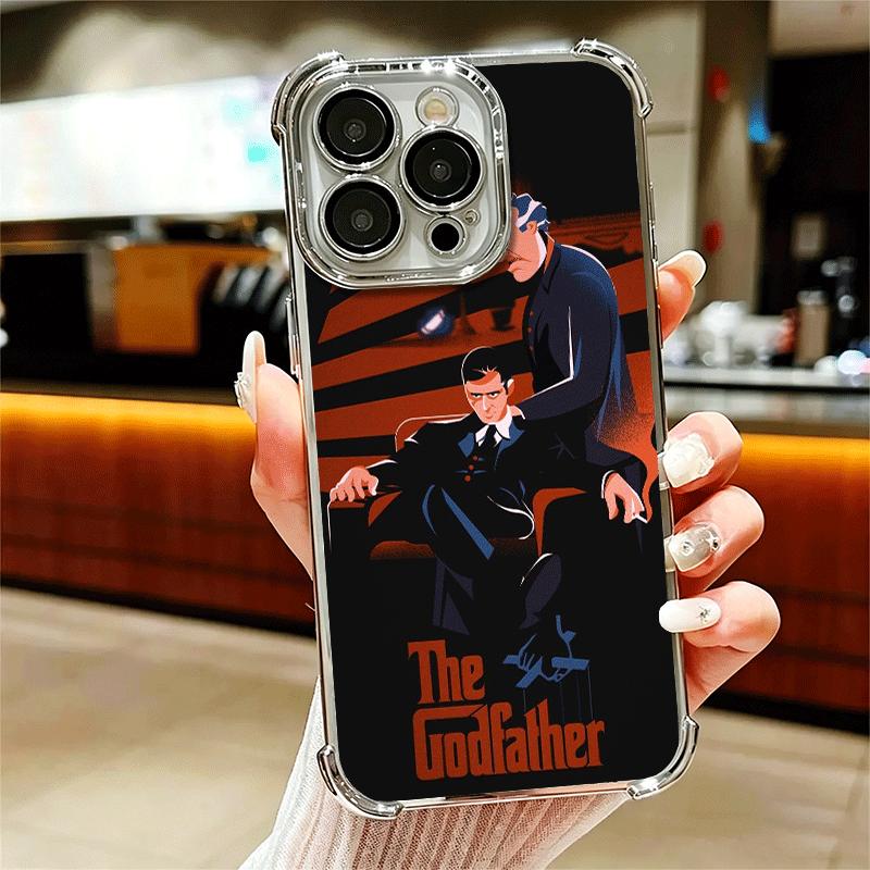 The Godfather TV Plating Phone Case For Iphone 16 17 Pro Max Air 16E 14 15 Plus 12 13 Mini Anti-Fall Airabag Cover