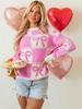 2025 Winter Women's Bow Color Block Round Neck Knitwear Sweater