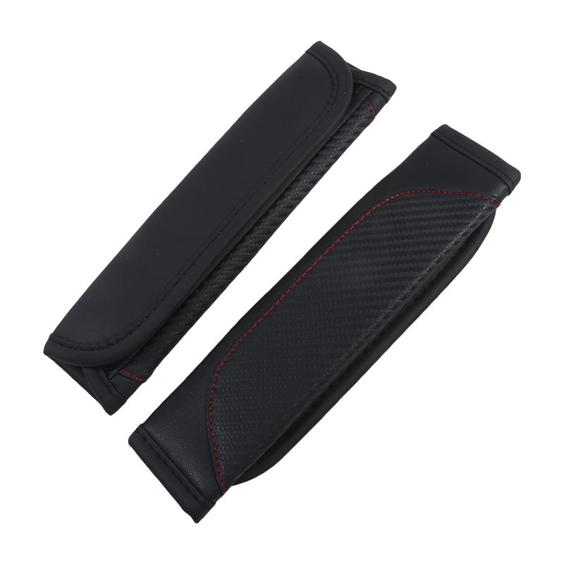 2pcs Car Seat Belt Protector Pad PU Shoulder Cushion Cover Universal Safety Belt Protection Cover Interior Decoration Accessories