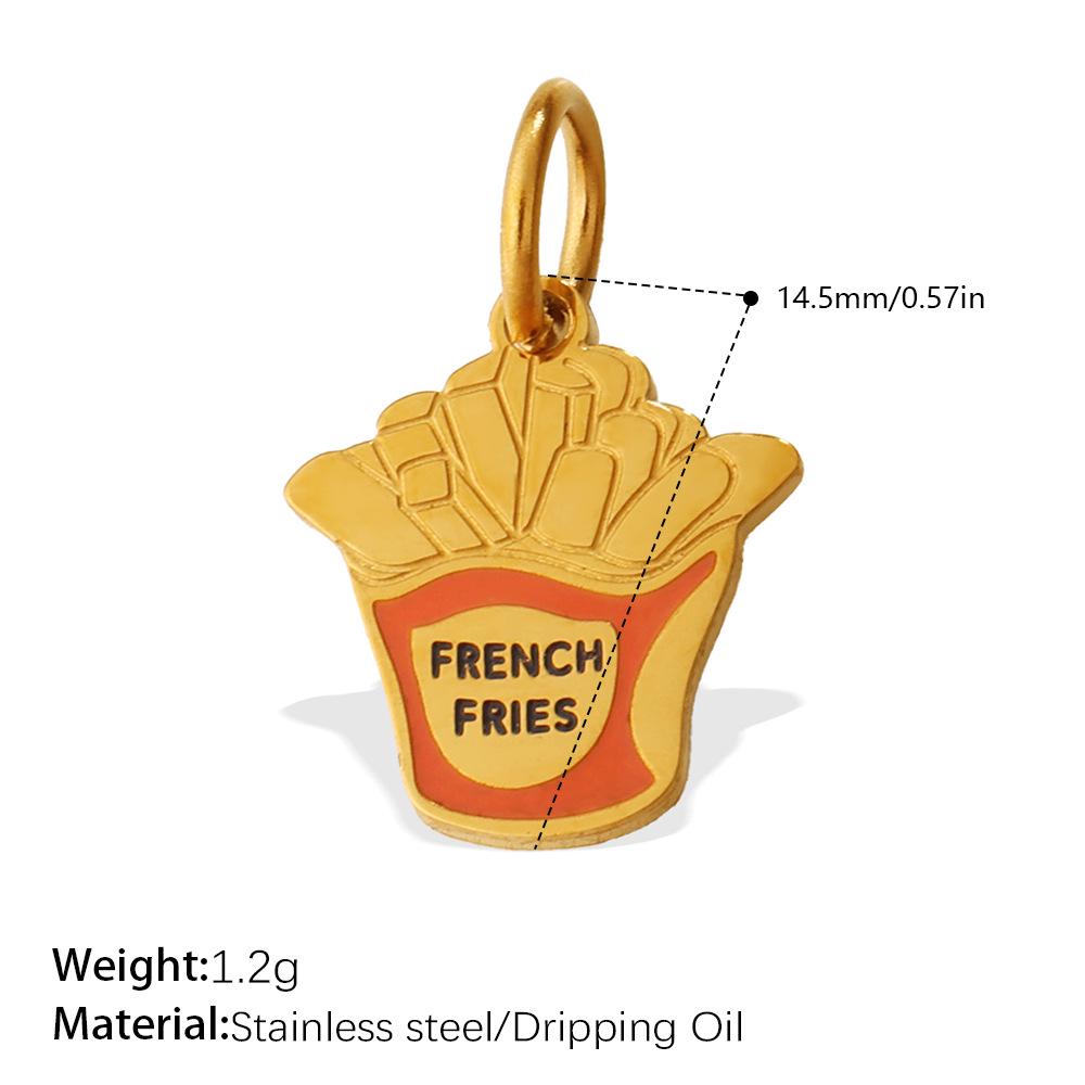 Adorable DIY Food Charm Set: French Fries & Cola Pendants for Women