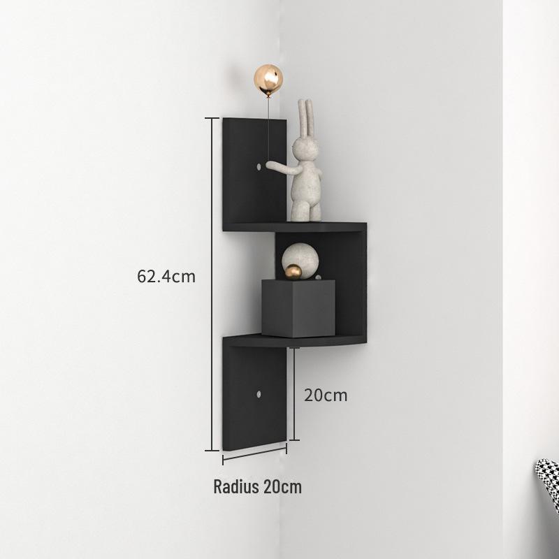 Punch-Free Corner Wall Shelf - Triangular Kitchen Bookshelf & Cabinet