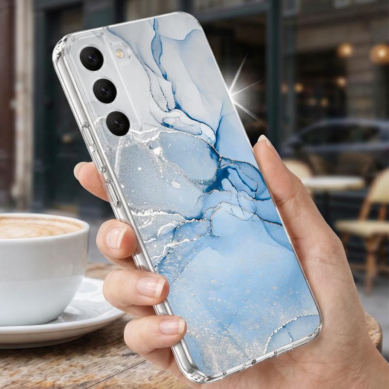 Geometry Marble Case For Samsung S26 Ultra S25 FE S24 S23 S22 Plus S21 A15 A25 A35 A55 A16 A26 A36 A56 A17 A37 A57 5G Clear TPU Soft Cover