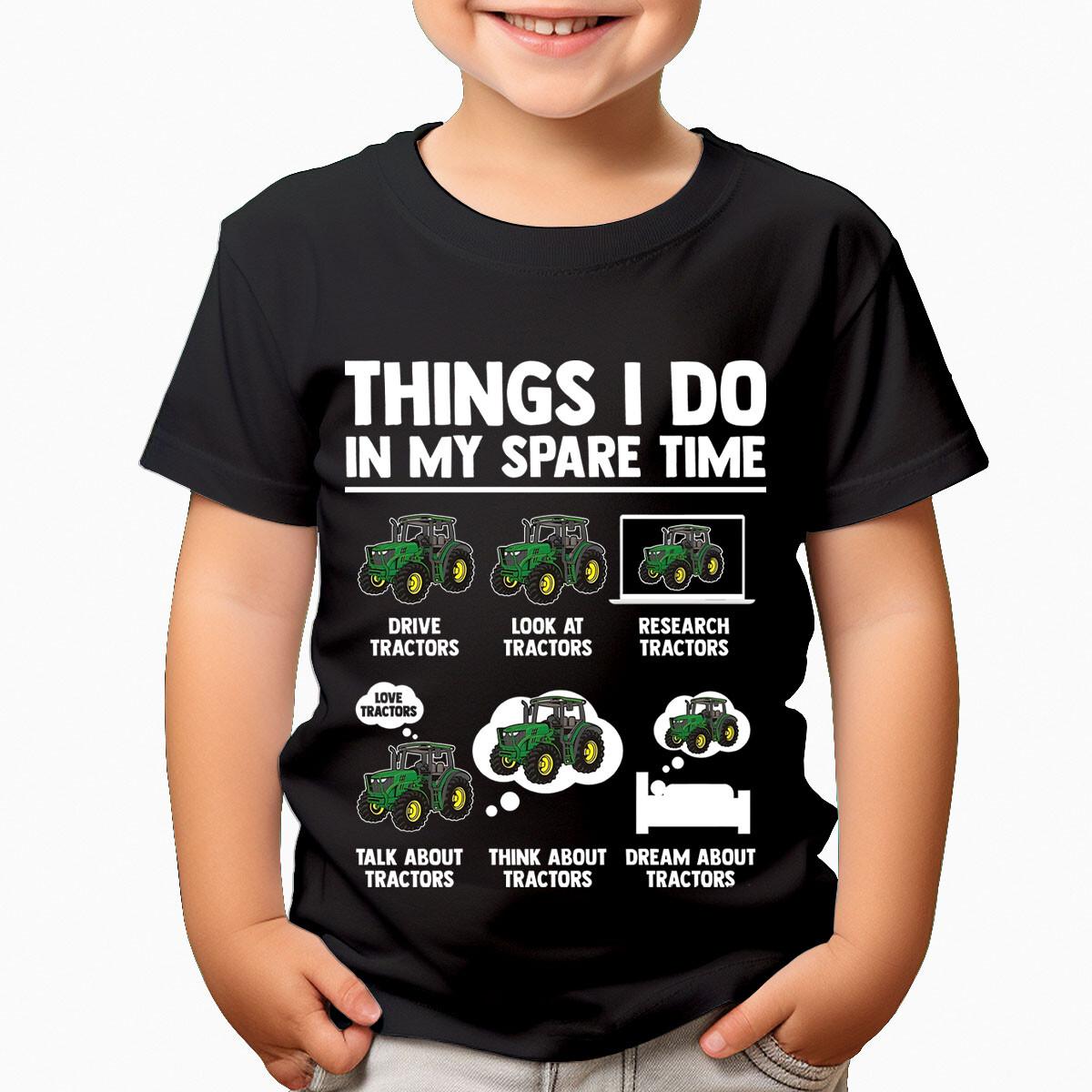 Things I Do In My Spare Time Humorous Tractor Passion T-Shirt Farming Fans #T490 M