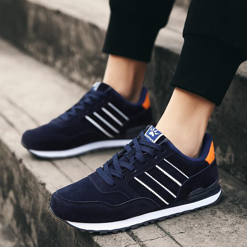 Fashion Sports Shoes for Men Fashion Casual Shoes Mens Outdoor Jogging Trainers Non-slip Lightweight Flat Lace-up Walking Sneaker Tenis