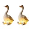 Creative Goose Resin Night Light, Cute Duck Table Lamp with Warm LED Glow, Funny Animal Figurine Decor for Bedroom Bedside, Bar Shelf, Home Office