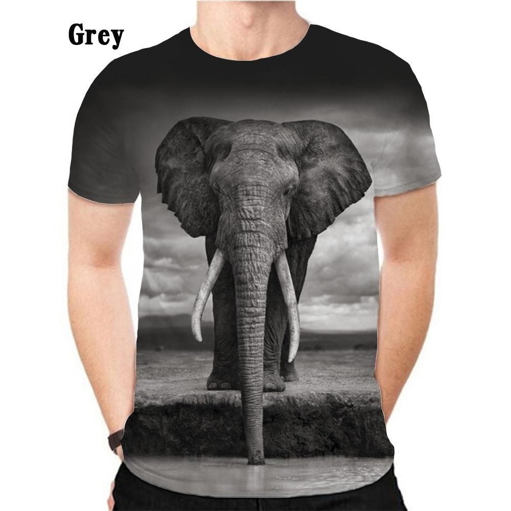 

Модная мужская/женская футболка с принтом животных в виде слона 3D, повседневная, с короткими рукавами, дышащая, мягкая и удобная футболка XS-5XL 6XL