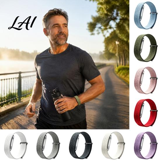 Replacement Wristband for Fitness Trackers Strap Hume Band 2.0 Braided Nylon Adjustable Watch Arm Band Breathable Anti-Sweat Sport Men Women Fabric