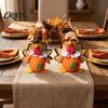 Thanksgiving Truthahn Dekorationen Plüschpuppe, Stofftier Figur, Herbst Weicher Plüschtier Ernte Tischdekoration für Zuhause Schreibtisch Müder Tablett Dekor