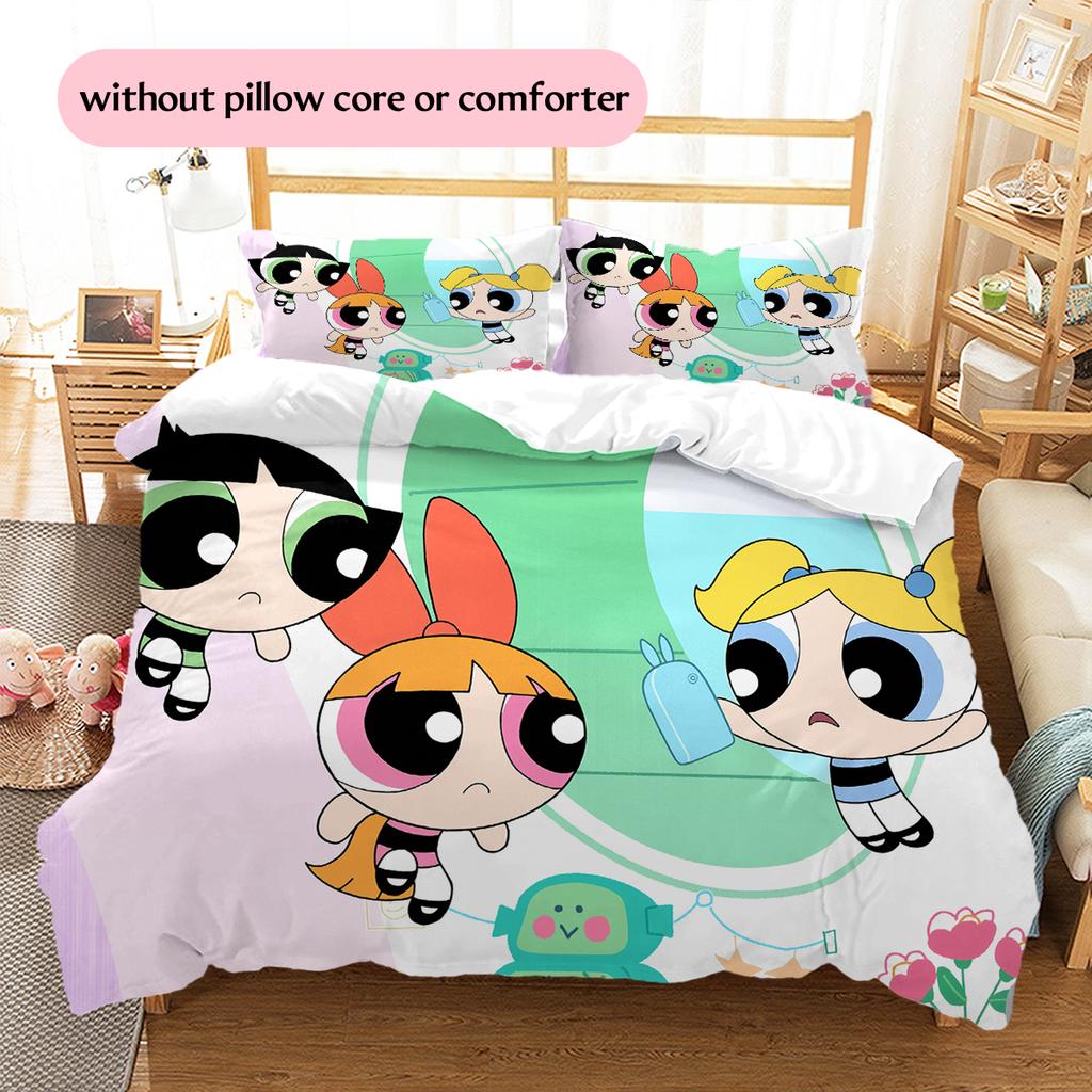 Biancheria da letto con motivo Poster delle Superchicche Decorazione per la Casa Regalo di Compleanno e Festa (1 * copripiumino + 2 * federa, senza nucleo)