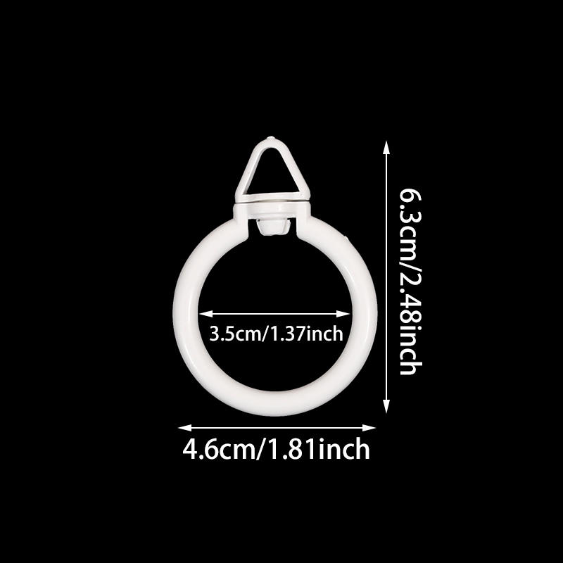 10 Pcs Window Treatment Clip Rings Shower Curtain Drapery Rings Curtain Hooks with Eyelets for Curtains and Rods