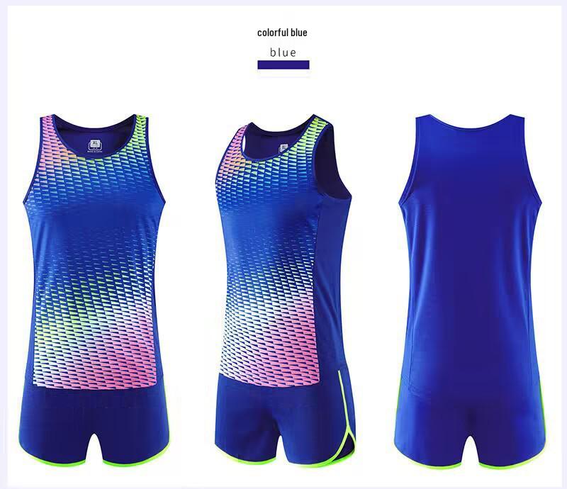 Unisex Sommer Renn Trainingsset: Kurzstrecken-, Marathon-, Leichtathletik-Anzug für Sportunterricht und Wettkämpfe