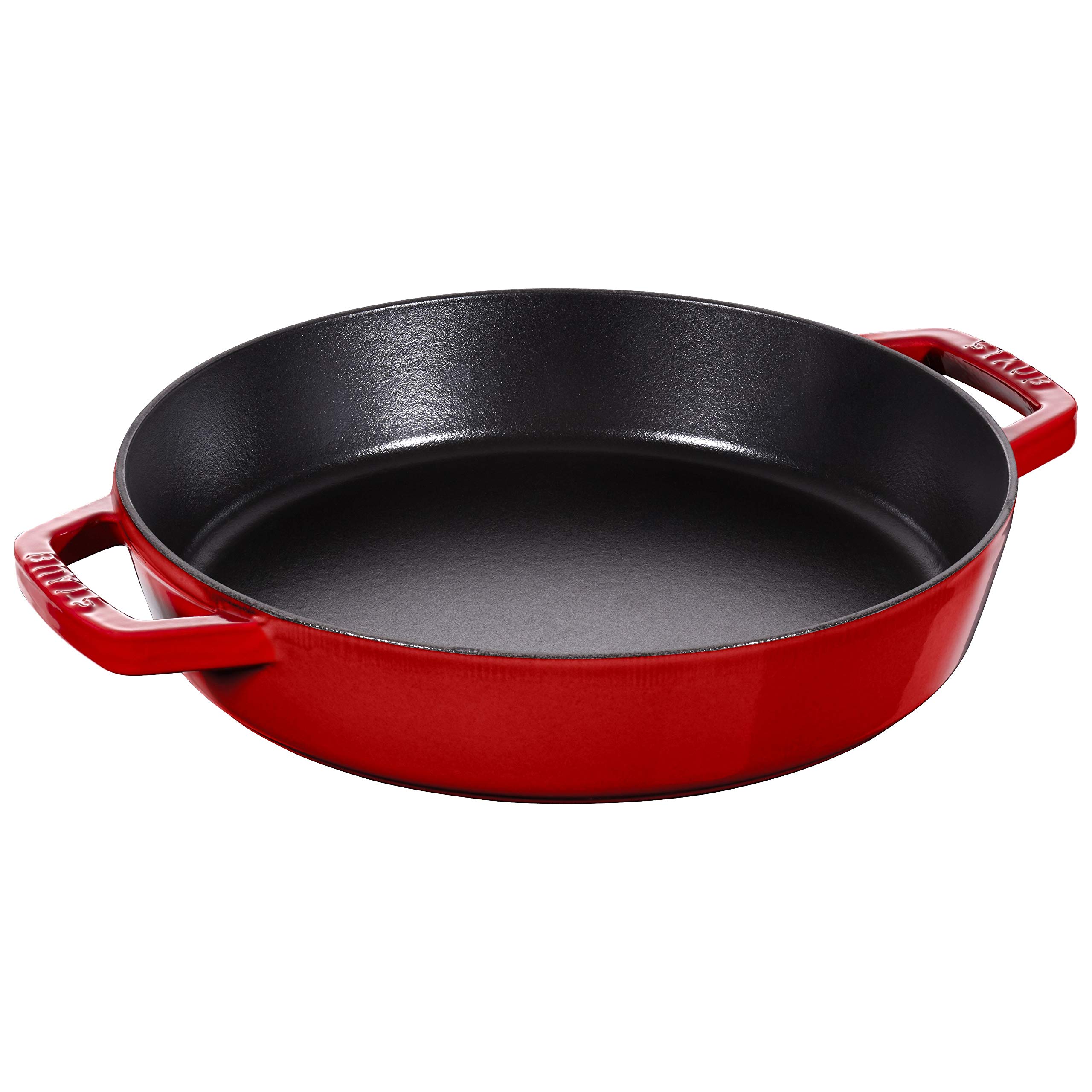 

Staub Double Handle Frying Pan, Cherry, 26cm, Cast Iron, Enamel, Induction Compatible, Officially Sold in Japan, 40511-727