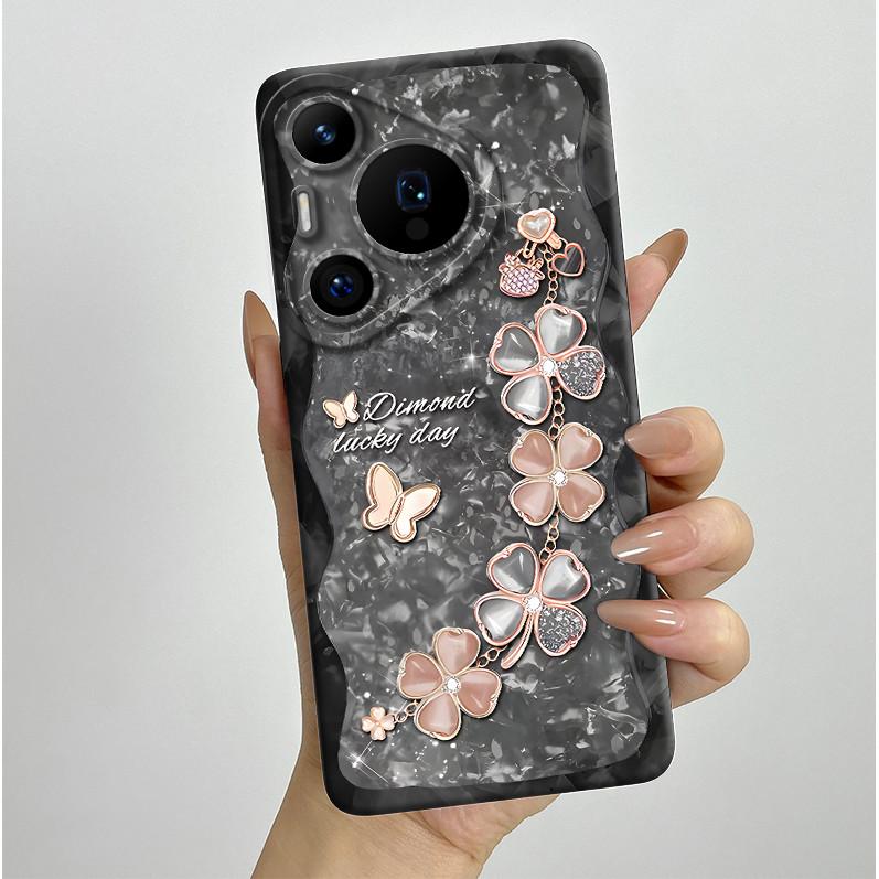 For Huawei Pura 70 Pro Case Pretty Butterfly Flower Soft Silicone Phone Case For Huawei Pura 70 Pura70 Pro 70Pro Plus Back Cover