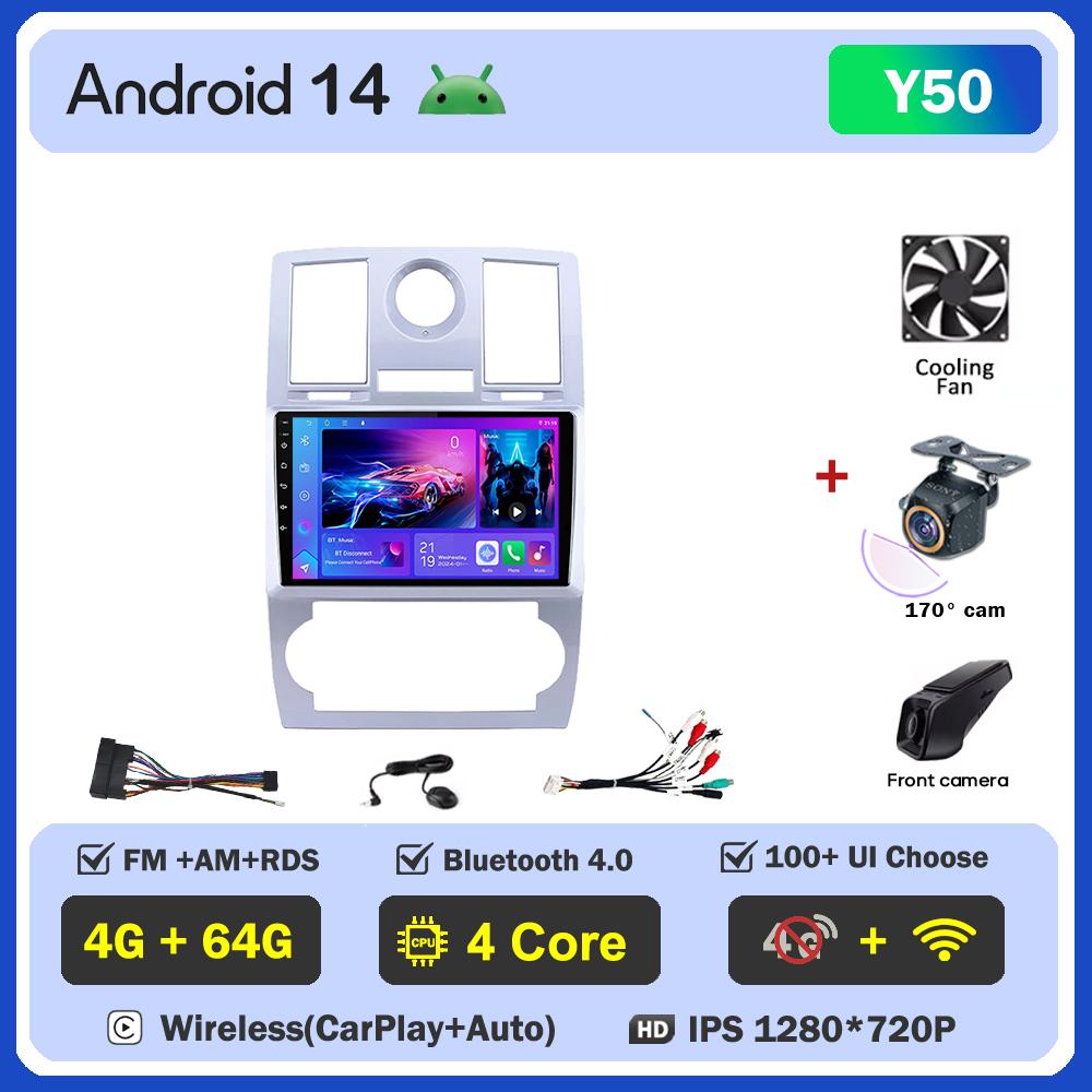 For Chrysler Aspen 300C 2004-2008 Car Radio Player Car Carplay Screen Autoradio Mirror Link Car Intelligent Systems 8 Core DSP