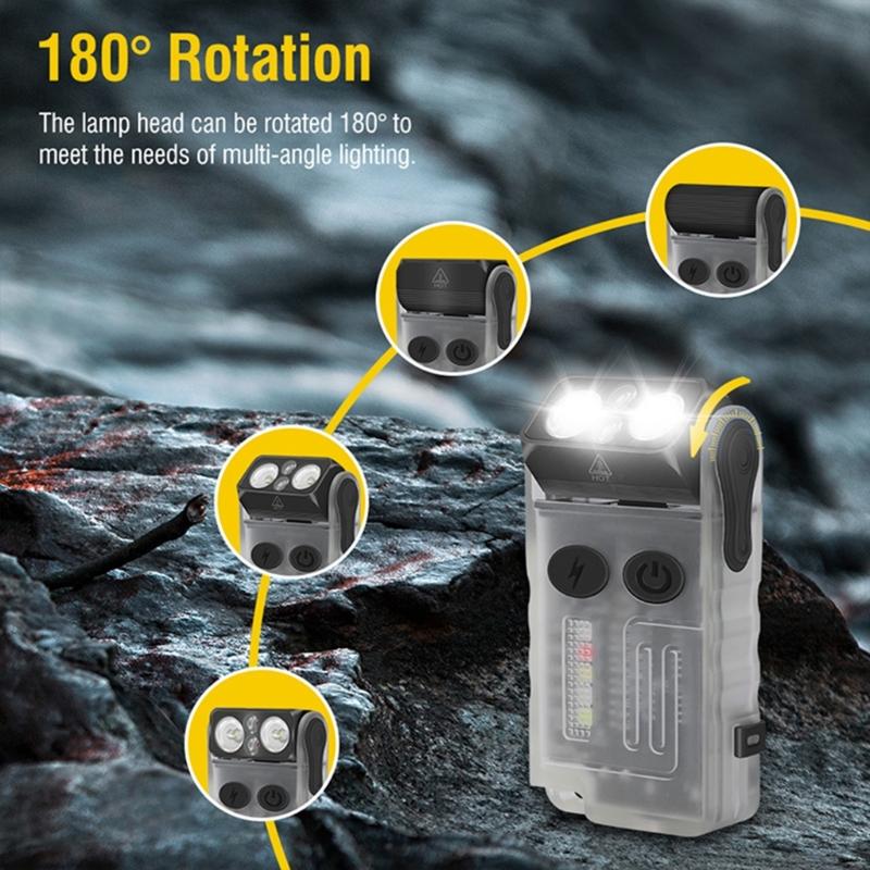 LED Flashlight Light Small Hat Clip Light Flashlight Camping Pocket Flashlight Water Proof Light Outdoor Flashlight