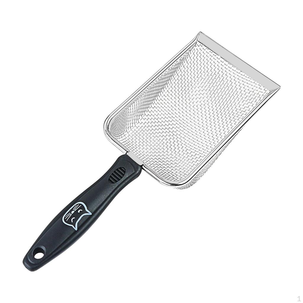 Cat , Substrate Scoop with Hole for Hanging, Handle, Sand Made of Metal, Sieve