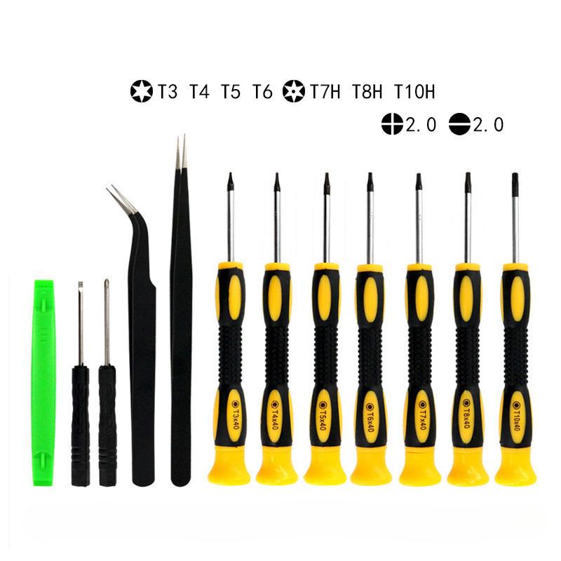 12pcs Torx Screwdriver Bit Set T3 T4 T5 T6 T7 T8 T10 Mini Hexagon Screwdriver Game Console Handle Disassembly Repair Tools