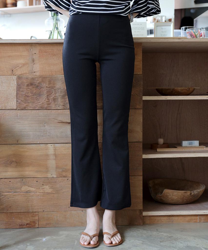 Ppaeppae Stretchy Four-Way Stretch Semi-Bootcut Leggings Slacks