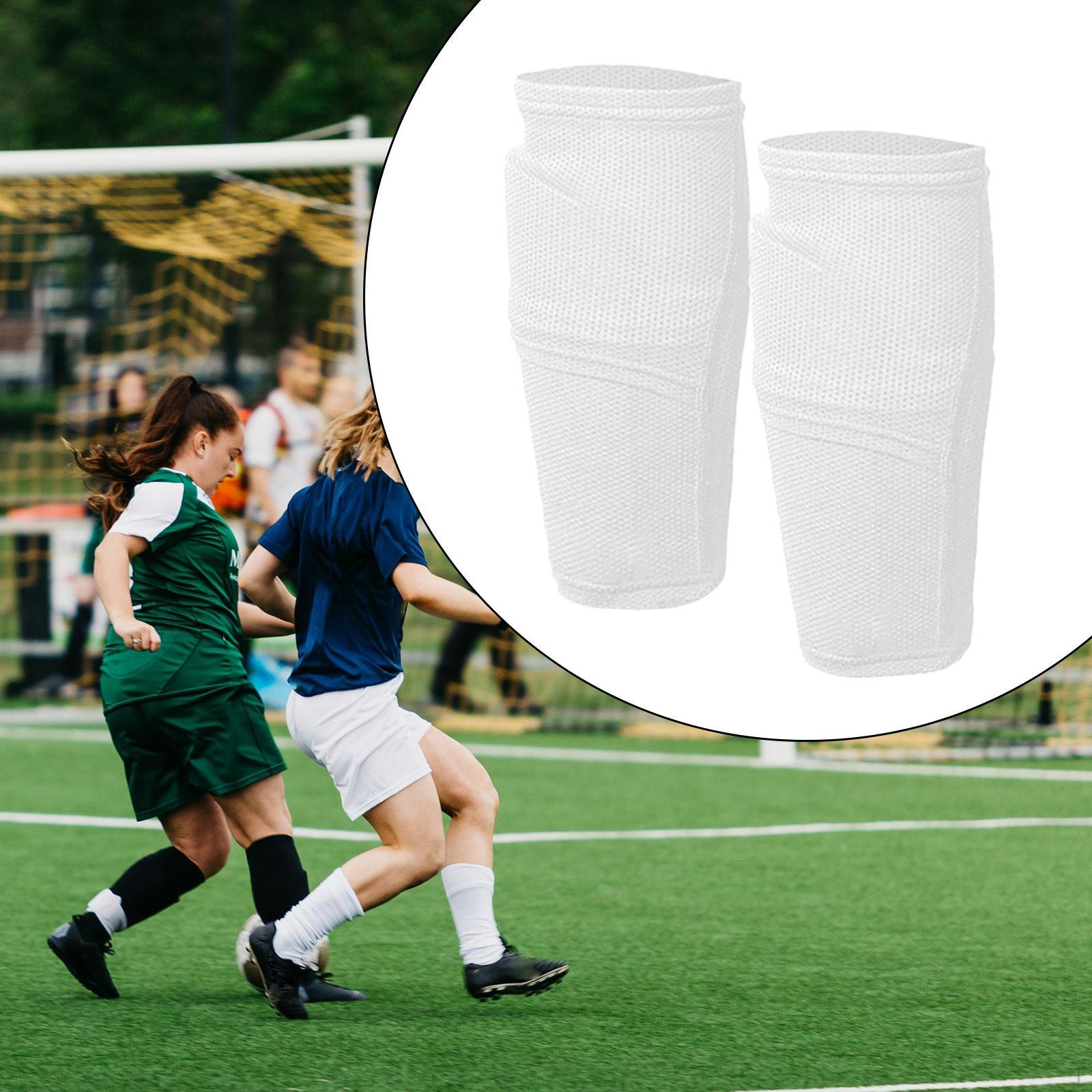 

1 пара футбольных носков с защитой голени, чехлы для ног, дышащая защита икры для бега L