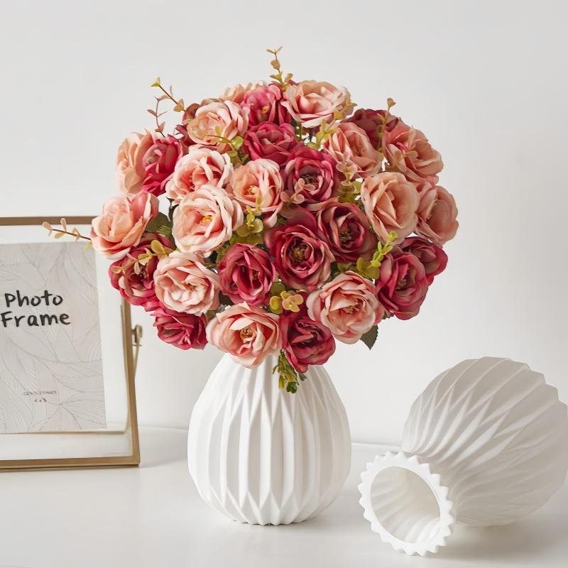 1piece Creative Vase Ins Style Light Luxury High-end Spiral Plastic Home Decoration Living Room Flower Arrangement Decoration