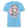 Cute Anime Girl Kawaii Style I Love Anime Quote Gift T-Shirt 2