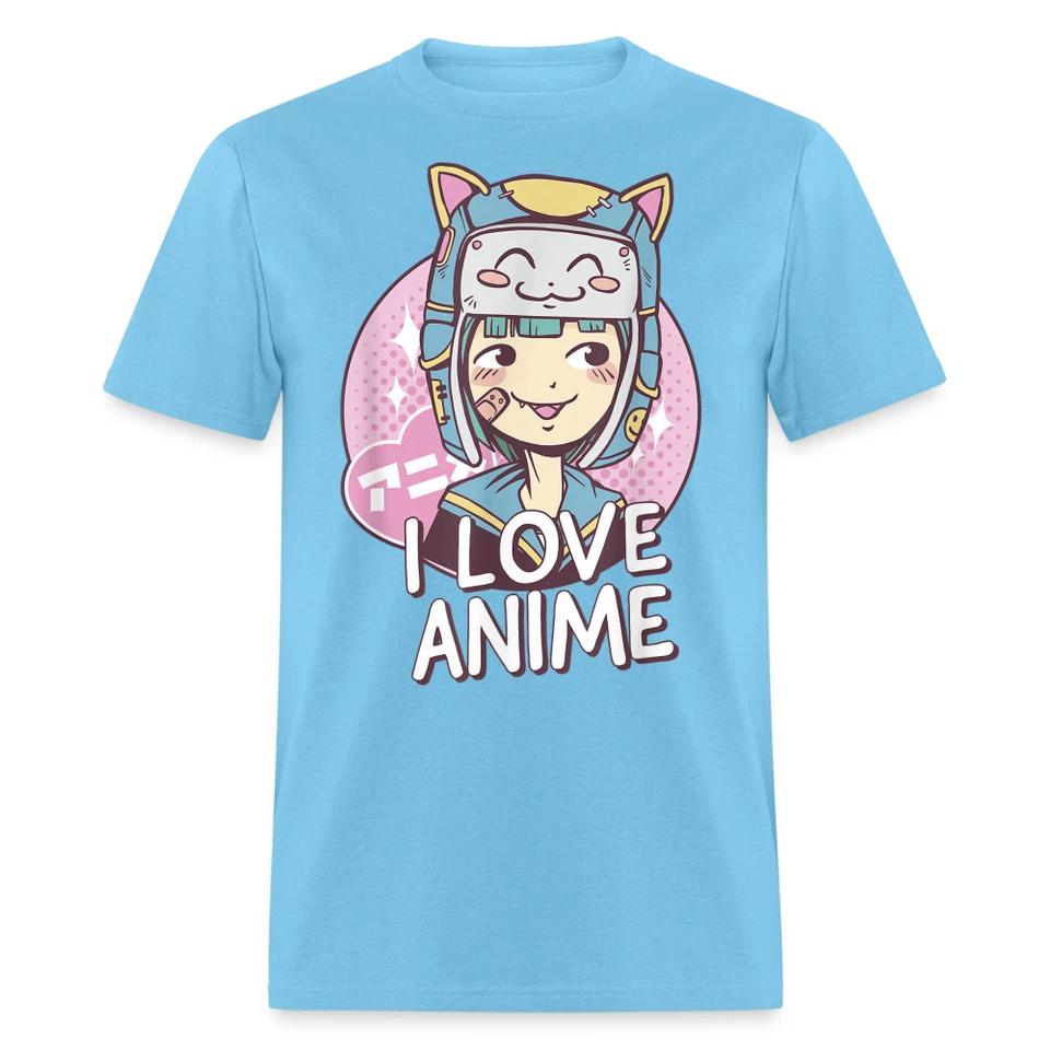 Cute Anime Girl Kawaii Style I Love Anime Quote Gift T-Shirt 2