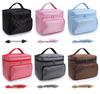 Foldable Jacquard Fabric Large Women's Makeup & Jewelry Travel Toiletry Bag