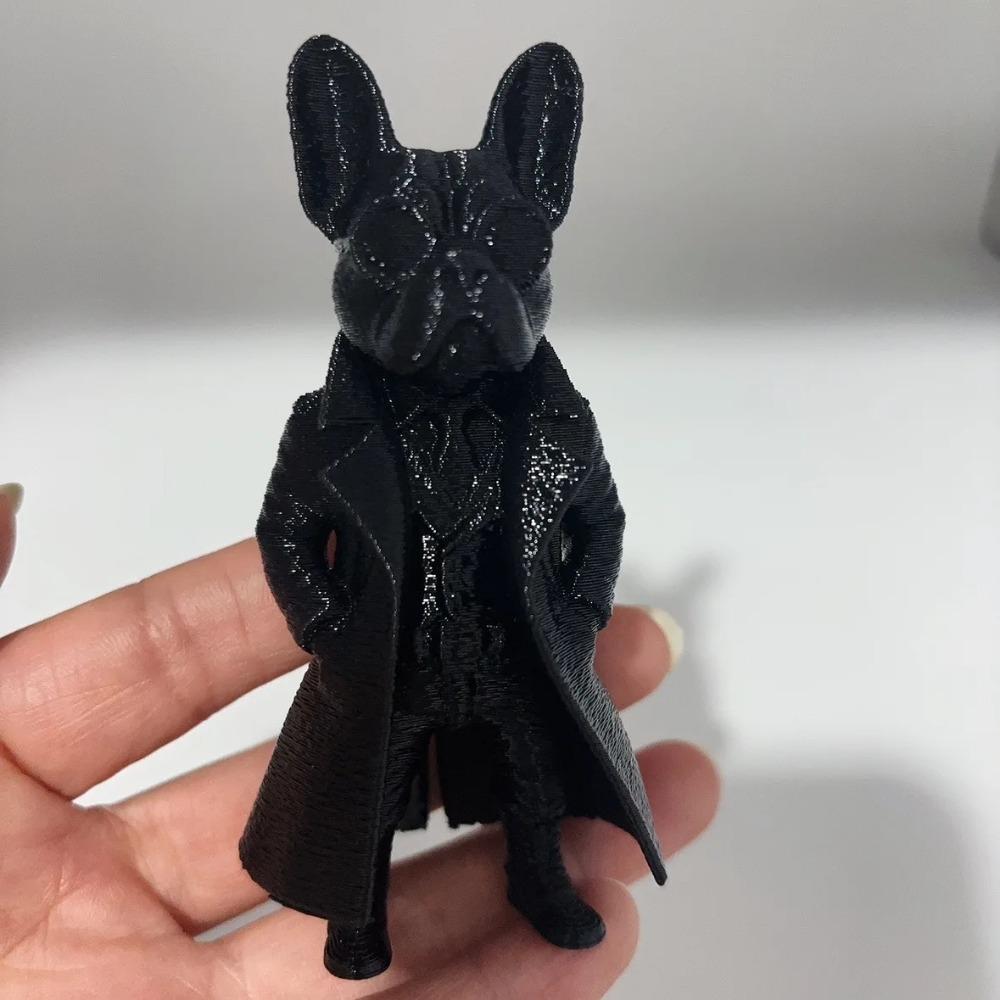 Bulldog Gentleman Statue Ornament, French Bulldog Gentleman Detective Sculpture, Cool Windbreaker Sunglasses Shaped Handicrafts