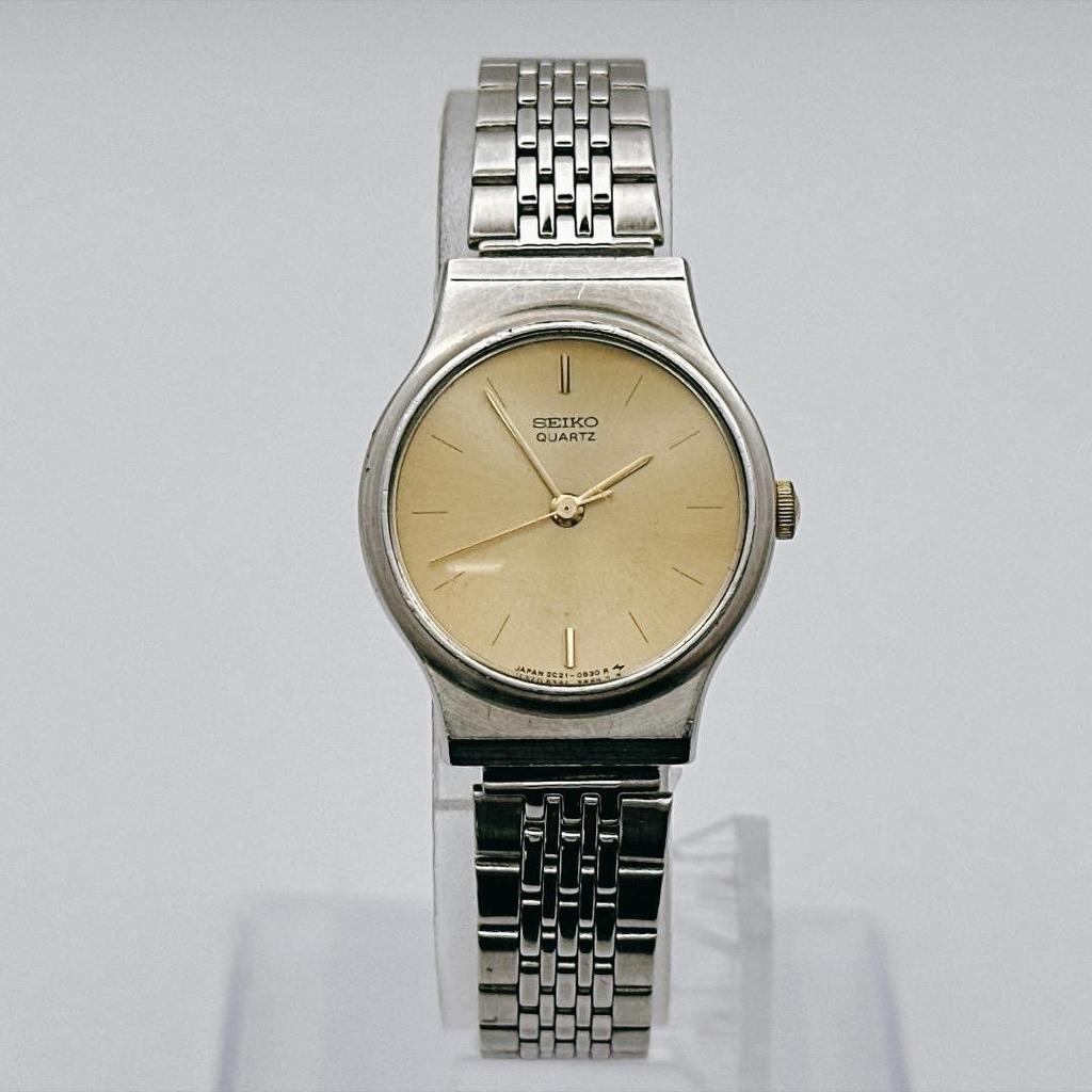 Used Vintage SEIKO Ladies Watch Gold Dial Working/Battery Replaced
