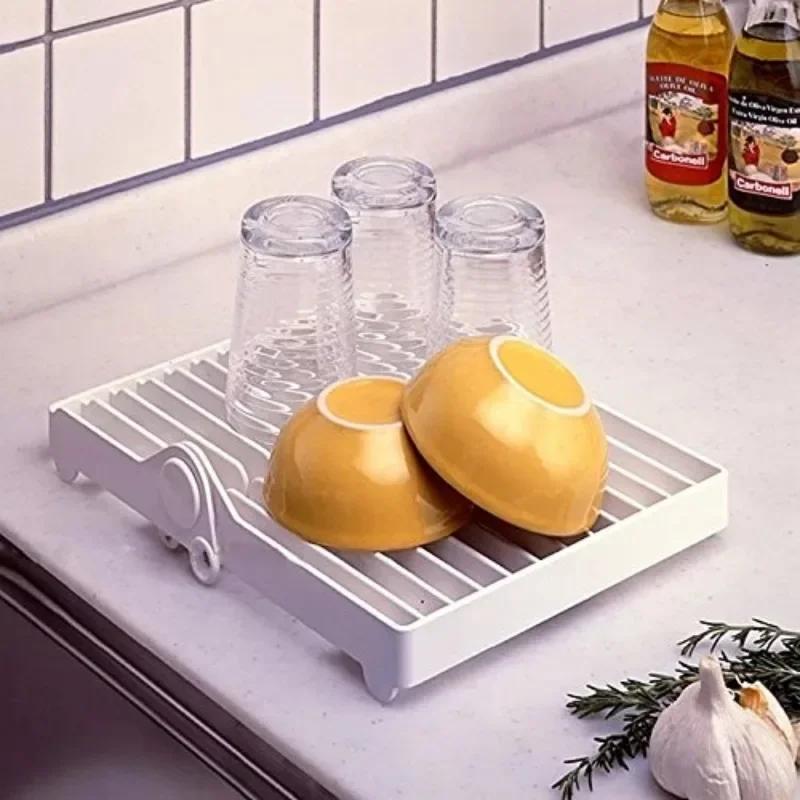 New Kitchen Bowl Dish Drying Rack Folding Household Storage Tableware Organizer Home Gadgets Accessories