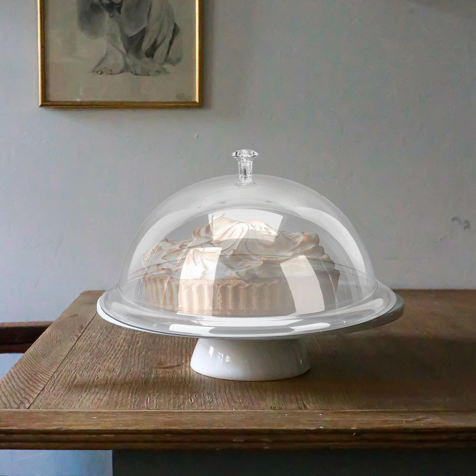 

Reusable Transparent Food Lid Fresh-Keeping Cover for Dishes Plates Bowls Cakes Desserts Heat Preservation Dish Pan Cover 27x27cm