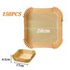 150PCS Kitchens Accessories Air Fryer Paper Kitchen Utensils Disposable Square Round Pastry Molds BBQ Plate Non-stick Pad