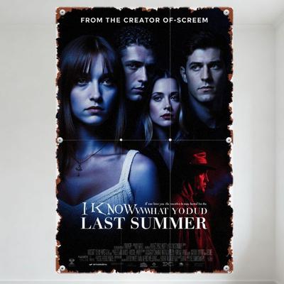 I Know What You Did Last Summer Vintage Metal Tin Sign Horror Movie Poster for Home Bar Man Cave Decor