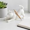 Minimalist Desktop Ornament for Office Cute Dog Pen Holder, 3D Printed Pencil Stand, Small Kawaii Puppy Figurine Rack Stretching Desk Organizer