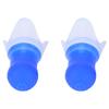 Swimming Waterproof Earplugs Flying Noise Reduction Silicone Ear Plug with Black Sealing BottleBlue