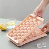 33 Grid Ice Cube Tray Easy Release Flexible Ice Cube Mold with Lid for Cocktail Freezer Pink