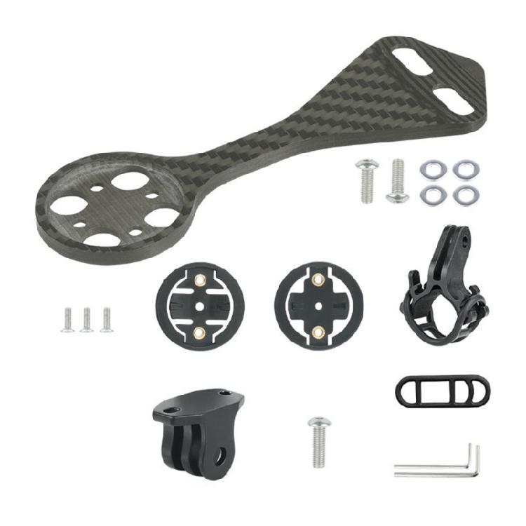 Universal Bike Out Front Computer Mount Carbon Fiber Handlebar Combo Mount