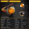 BJZ 3/4" Strobe+Marker Lights Dual Function Amber Trailer LED Side Clearance Tail Bumper Griller Flash Lights 12V Turn Signal Warning Indicator