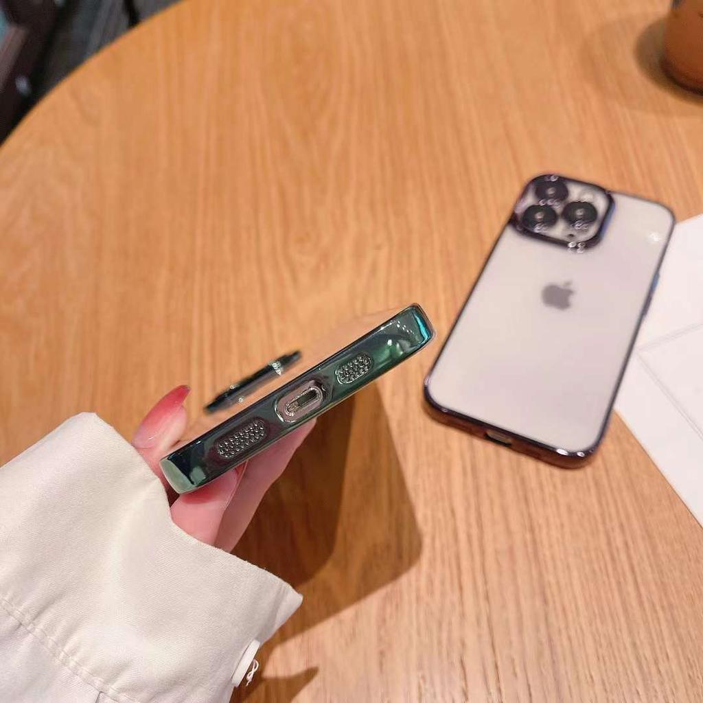 Applicable To IPhone15 with Built-in Dust-proof Net, Glass Lens Film, Phone Case, and Electroplated Transparent Soft Case of IPhone 14