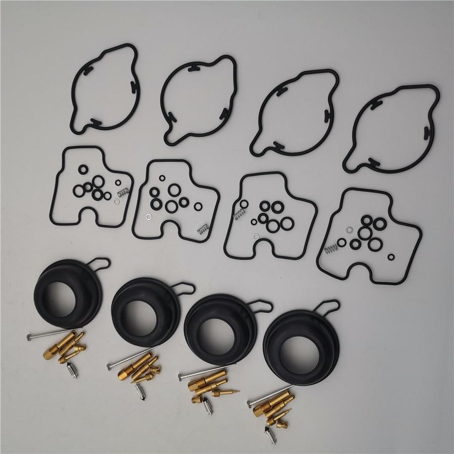 4 Set Carburetor Rebuild Repair Kit w/ Diaphragm Vacuum For Honda CBR400 RR NC29