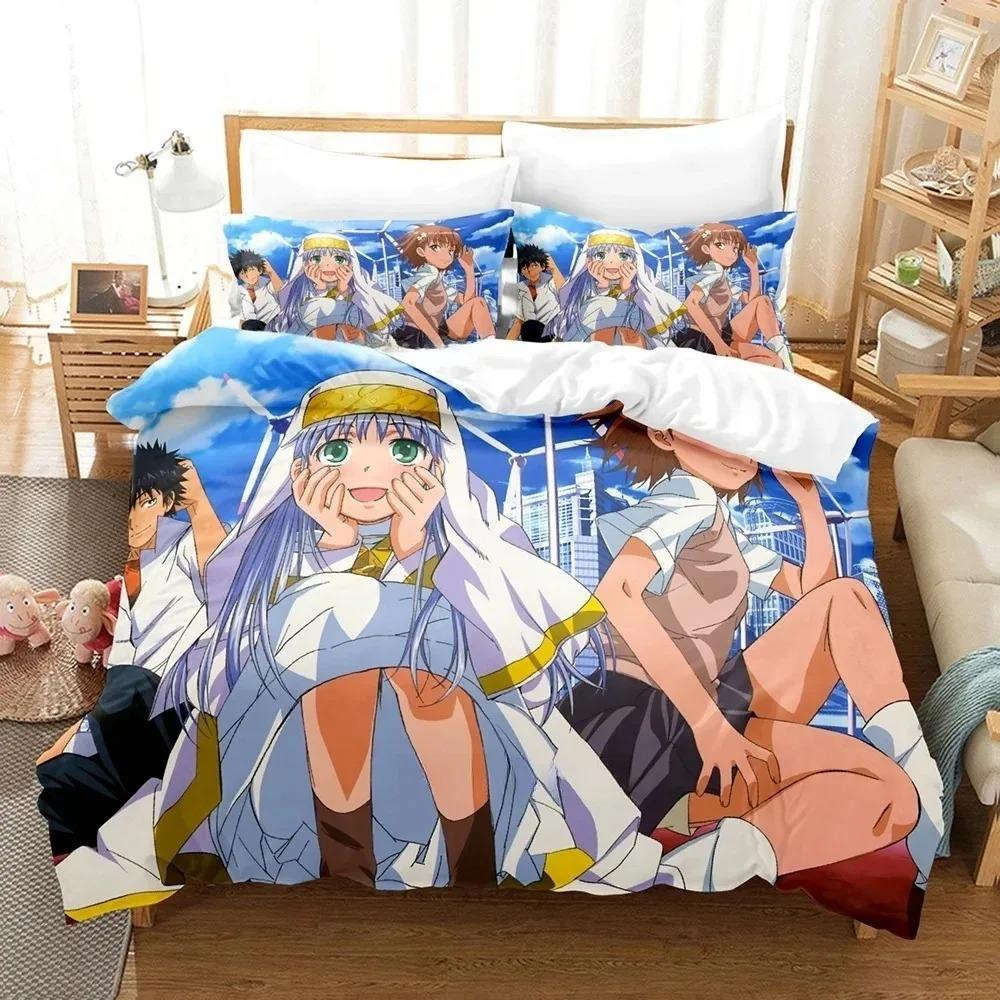 3D Printed Anime A Certain Magical Index Bedding Collection Single Twin Full Queen King Size Bed Collection Adult Kid Bedroom Duvetcover Collections
