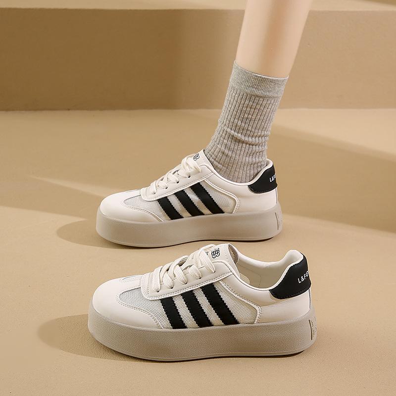 Shoes thick-soled mesh German training shoes 2025 spring and summer thin soft-soled casual shoes Forrest Gump shoes versatile little white shoes